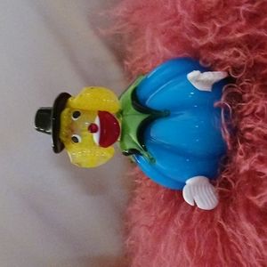 HAND BLOWN colorful glass CLOWN